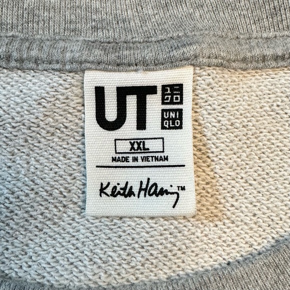 Uniqlo Limited Keith Haring Print Gray Sweatshirt - XXL but L/XL Fit - Picture 5 of 8